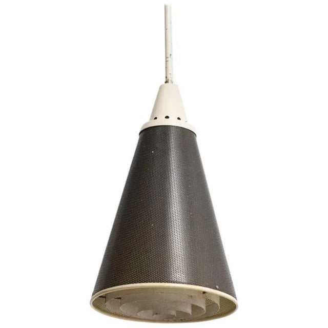 Metal Dutch Metal Perfolux Pendant Lamp by Niek Hiemstra for Hiemstra Evolux, 1952 For Sale - Image 7 of 7
