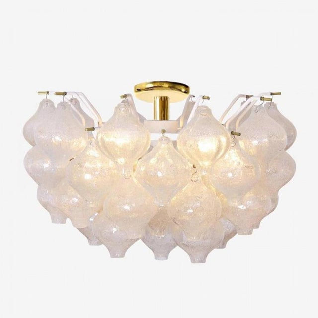 White Tulipan Light Fixture attributed to J. T. Kalmar for Kalmar, 1970s For Sale - Image 8 of 10