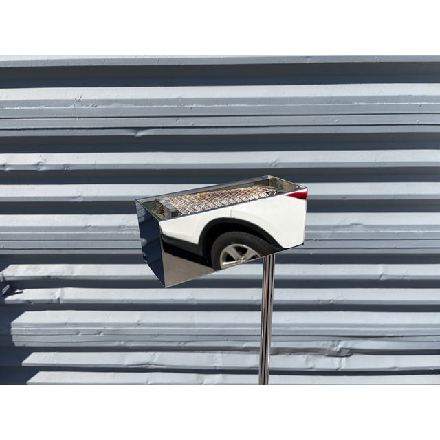 1970s Chrome Torchere by Casella, Floor Lamp For Sale - Image 11 of 17