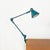 Italian mid-century modern teal colored metal aure clamp lamp by stilnovo, 1960s. Lamp with clamp connection, in teal-...