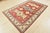 Tribal Kazak Rug 6′ X 8’10” Red Wool Tribal Geometric Hand-Knotted Oriental Carpet For Sale - Image 3 of 12