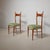 Pair of Italian chairs produced in the 1950s, built in an exotic hardwood. The wooden frames have undergone a complete...