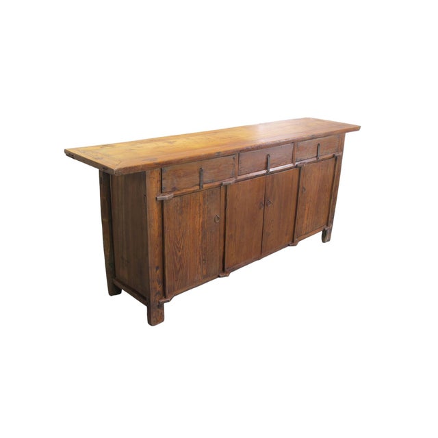 Mid 19th Century 19th Century Rustic Elm Buffet For Sale - Image 5 of 12