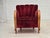 Red Danish Armchair in Cherry-Red Furniture Velour, 1960s For Sale - Image 8 of 18
