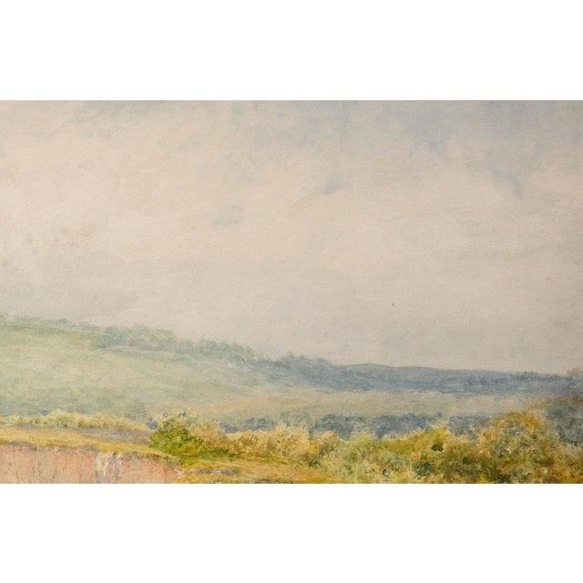 Charles Gregory, Summer's Day at Steyning Bowl, West Sussex, 1890s, Watercolor For Sale - Image 7 of 18