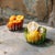 Collection for the table in clear colored glass. It includes tumblers for water and soft drinks, wine glasses, flute...