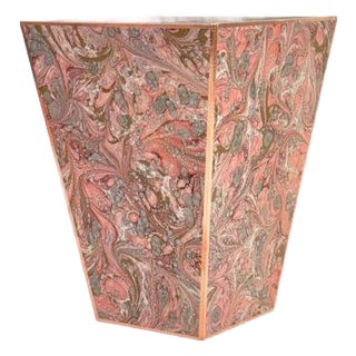 Marble Paper Wastebasket For Sale