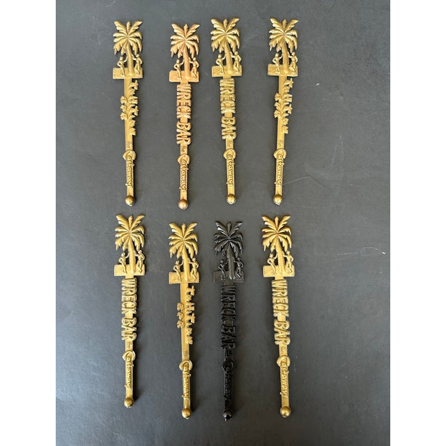 Modern Vintage Hotel Bar Cocktail Drink Stirrers Wreck Bar Miami Beach For Sale - Image 3 of 12