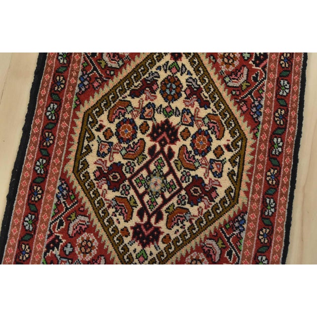 Bidjar Rug 1’5” X 2’1” Red Wool Vintage Tribal Hand-Knotted Oriental Carpet For Sale - Image 4 of 6