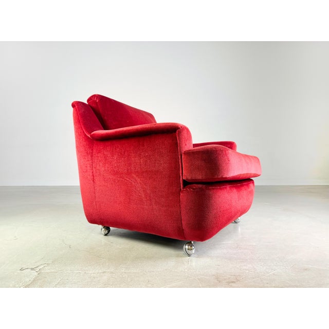 Mid-Century Modern Set of Mid-Century Red Armchairs, 1960s For Sale - Image 3 of 16