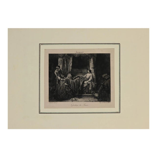 Louis Lemaire, Gaston De Foix, Etching, 1880s For Sale