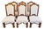 Set of 6 European Barley Twist Carved Upholstered Dining Chairs, Late 20th Century For Sale