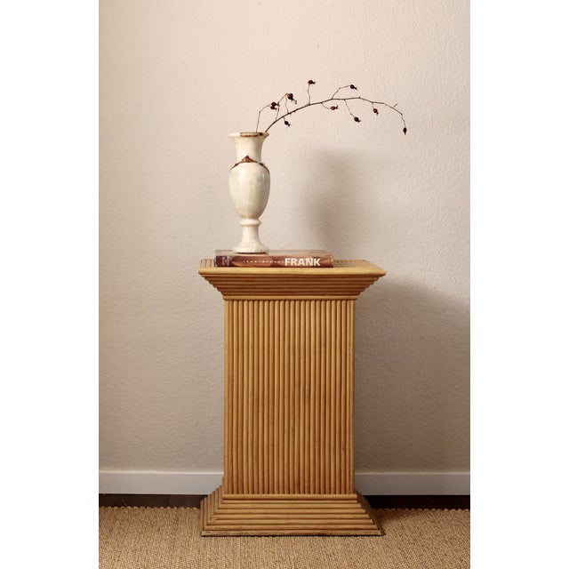 Bamboo and Rattan Column Pedestals by Cristina Celestino, 1960s, Set of 2 For Sale - Image 17 of 18