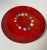 Vintage Organic Modern Red Enamel Copper Backed Decorative Plate For Sale - Image 9 of 10