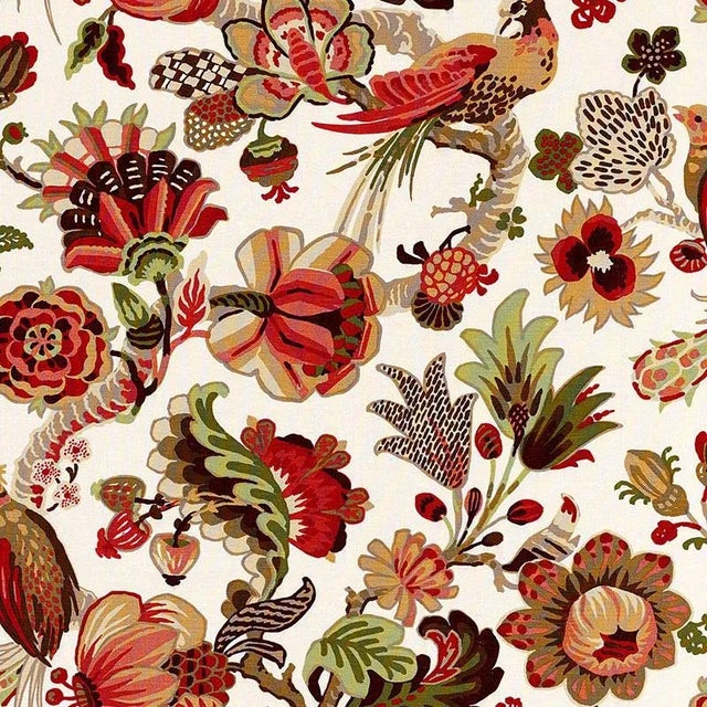 Sample- Schumacher Cambourne Fabric in Coral For Sale