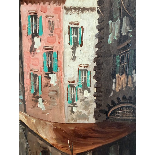 1980s Antonio De Vity 1901-1993 Oil Painting Italian Street Market Scene Cityscape For Sale - Image 4 of 12