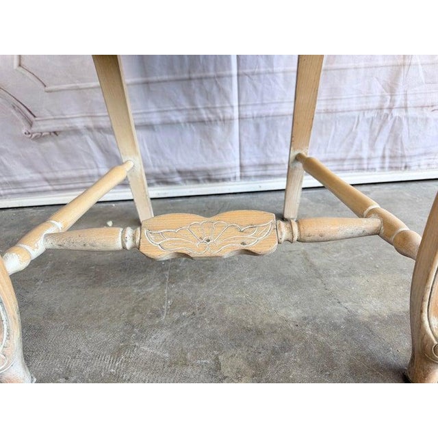 Set of 10 19th Century French Provincial Bleached Oak Ladderback Dining Chairs For Sale - Image 9 of 18