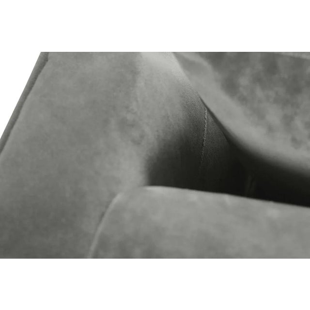 Contemporary Greta Chair, Seal Velvet For Sale - Image 3 of 13