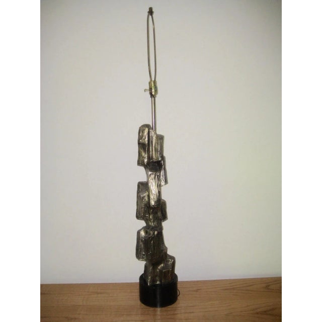 Laurel Lamp Company Richard Barr for Laurel Brutalist Tall Table Lamp For Sale - Image 4 of 11