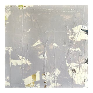 2023 Large Gray Textured Abstract Painting by Jessalin Beutler For Sale
