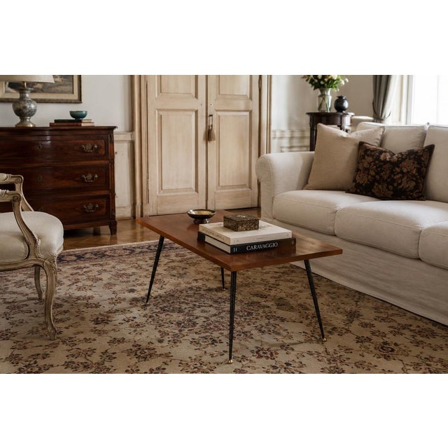 Wood Mid-Century Modern Italian Coffee Table attributed to Gio Ponti for Isa Bergamo, 1950s For Sale - Image 7 of 8