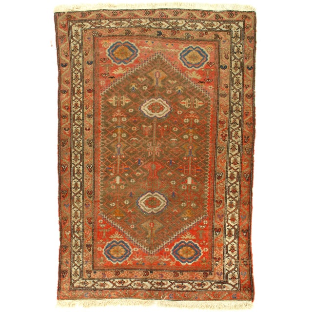 Late 19th Century Late 19th Century Antique Persian Malayer Rug - 4′3″ × 6′2″ For Sale - Image 5 of 5