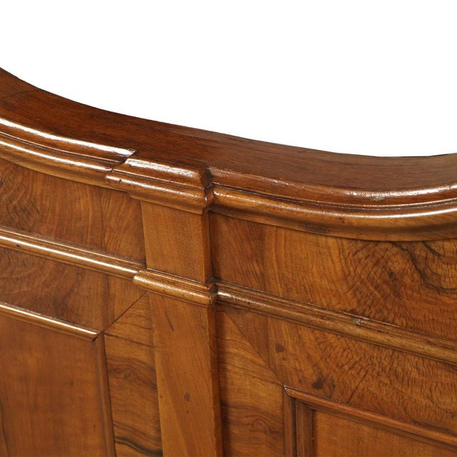 Wood 19th Century Neoclassical Solid Blond Walnut and Walnut Veneer Double Bed from Bassano Manufactures For Sale - Image 7 of 18