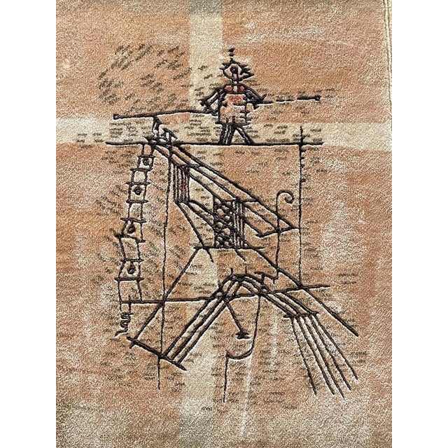 Hand-Made The Tightrope Walker Tapestry after Paul Klee For Sale - Image 3 of 11