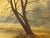 Realism Misty Golden Yellow River Landscape with Winter Trees in the English Countryside Circa 1990 For Sale - Image 3 of 17