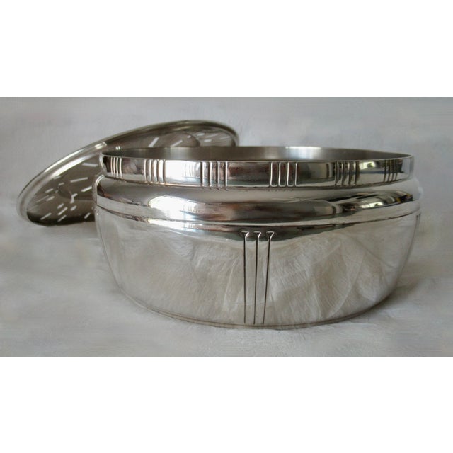 Vintage Art Deco Style, Bernard Rice's Son's Inc., Silver Plate Vegetable or Tureen Serving Bowl For Sale - Image 10 of 18