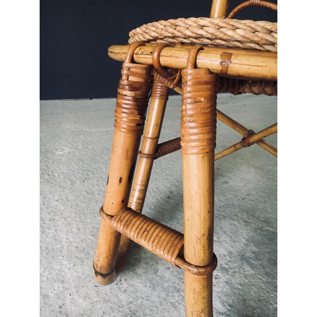 Mid-Century Bamboo High Back Chair from Rohé Noordwolde, Netherlands, 1960s For Sale - Image 14 of 18