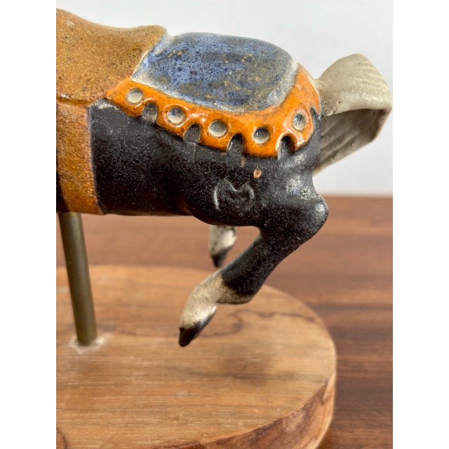 Late 20th Century Mid 20th Century Studio Pottery Carousel Horse For Sale - Image 5 of 8