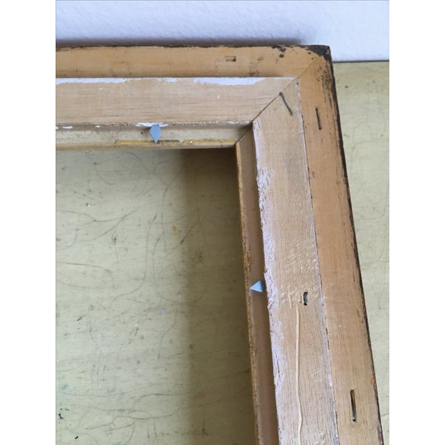 Gold Bamboo & Linen Matted Frame, 8x10, Vintage | Chairish