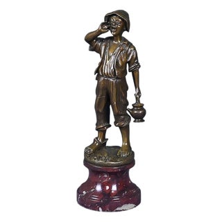 Dubois, The Little Water Carrier, Late 19th Century, Bronze For Sale