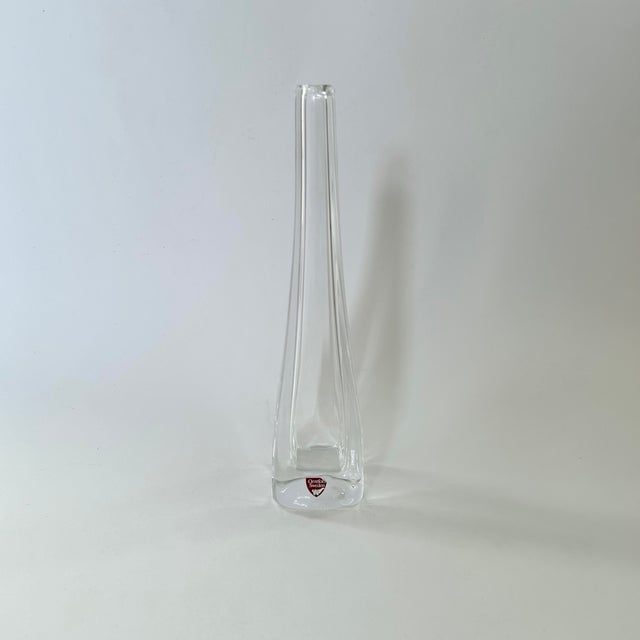 Vintage Art Glass Model 3642-12 Vase by Niels Landberg for Orrefors, Sweden, 1980s For Sale - Image 6 of 6
