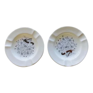 Vintage 1960s Wedgwood Bone China Ashtrays - Set of 2