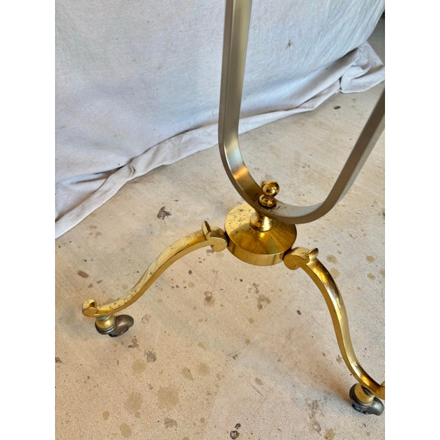 Brass Mid 20th Century Italian Maison Jansen Style Mixed Metal Ram's Head Gentleman's Valet Stand For Sale - Image 8 of 14