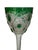 French Rare Baccarat French Cut Crystal Green Lagny Hock Wine Stem For Sale - Image 3 of 5
