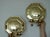 Elegant Swedish brass wall sconces with a rare octagonal backplate and double arm design. Details - Dimensions: 31 cm x 24...