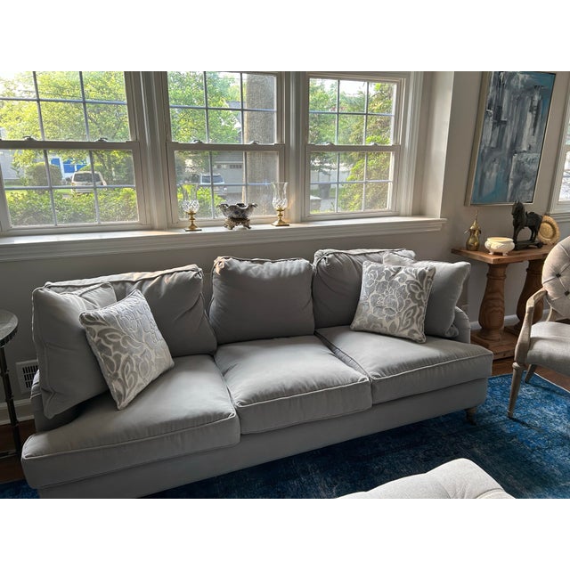 Pair of Floral Pattern Down-Filled Pillows For Sale - Image 4 of 4