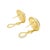 White 19th Century Victorian 14k Yellow Gold Essex Crystal Reverse Painted Dog Earrings, A Pair For Sale - Image 8 of 11