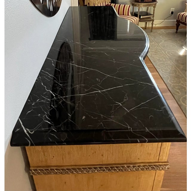 Wood Beige Marble Top Sideboard/Credenza/Hall Table - Century Furniture For Sale - Image 7 of 14