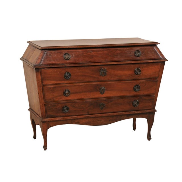 Late 18th Century Italian Walnut Wood Commode For Sale - Image 12 of 12