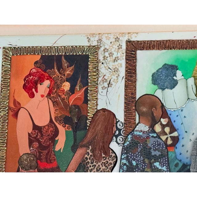Contemporary Glynn Marcus “Spectators at the Tarkay Exhibit” Giclee on Canvas With Hand Embellishment and Bas Relief Signed and Numbered For Sale - Image 13 of 13