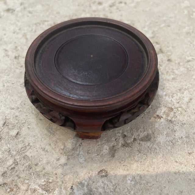 Pair of 1950s Chinese Cloisonne & Wood Base Vases For Sale - Image 9 of 9