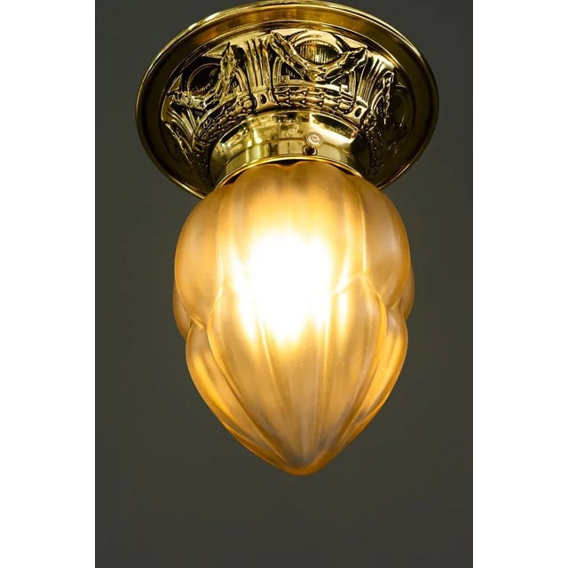 Art Deco Ceiling Lamp, Vienna, Austria, 1920s For Sale - Image 6 of 9