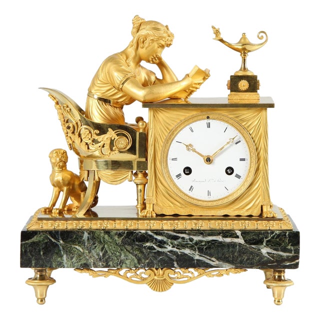Empire The Reader Pendulum Clock, 1813 For Sale
