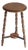 Antique English Round Carved Wooden Bobbin Stool, 1920s For Sale
