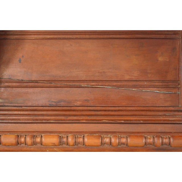 Brown Early 20th Century Victorian Wooden Fireplace Mantel For Sale - Image 8 of 15