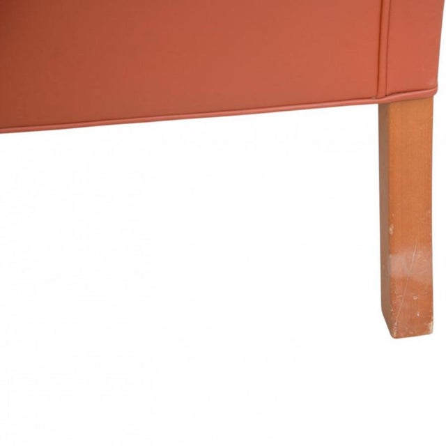 2204 Wing Chair in Cognac Leather by Børge Mogensen, 1990s For Sale - Image 16 of 18